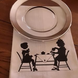 VTG. 925 STERLING SILVER ROYAL LANCER CRYSTAL DANISH SERVING PLATE